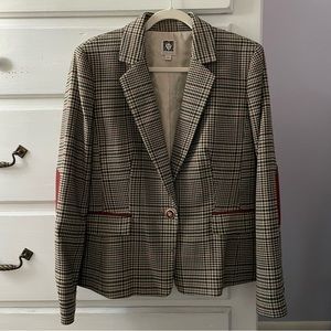 Anne Klein Plaid Blazer